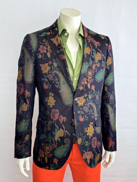 Etro Runway Floral Print Jacquard Blazer