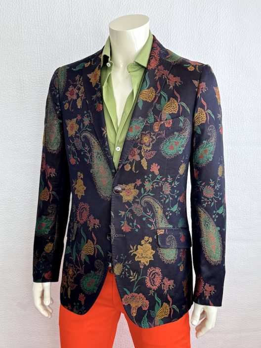 Etro Runway Floral Print Jacquard Blazer