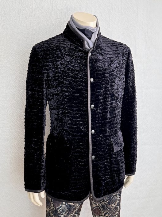 RARE Giorgio Armani Runway Mao Collar Velvet Jacket