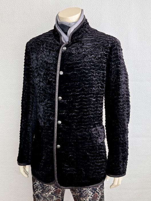 RARE Giorgio Armani Runway Mao Collar Velvet Jacket
