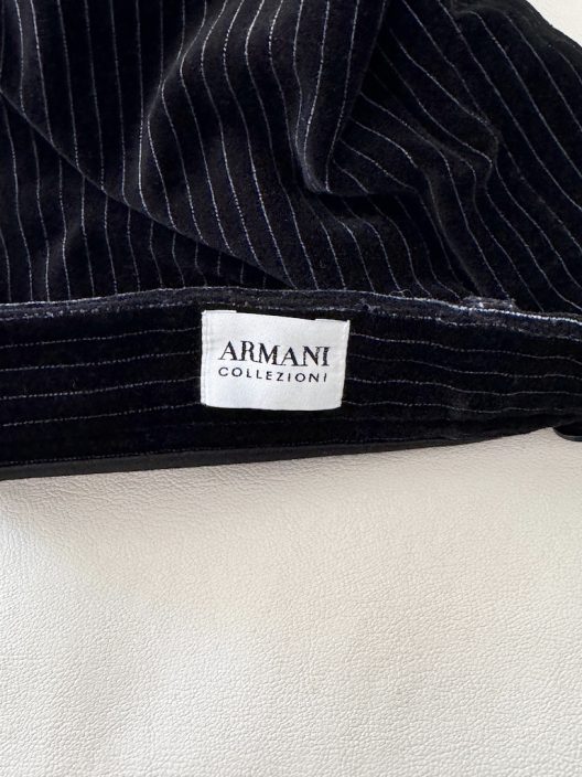 Armani Collezioni Striped Velvet Trousers