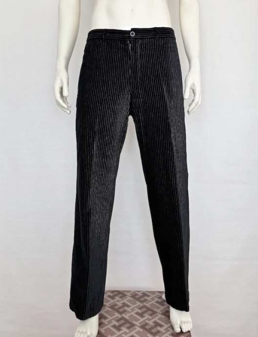 Armani Collezioni Striped Velvet Trousers