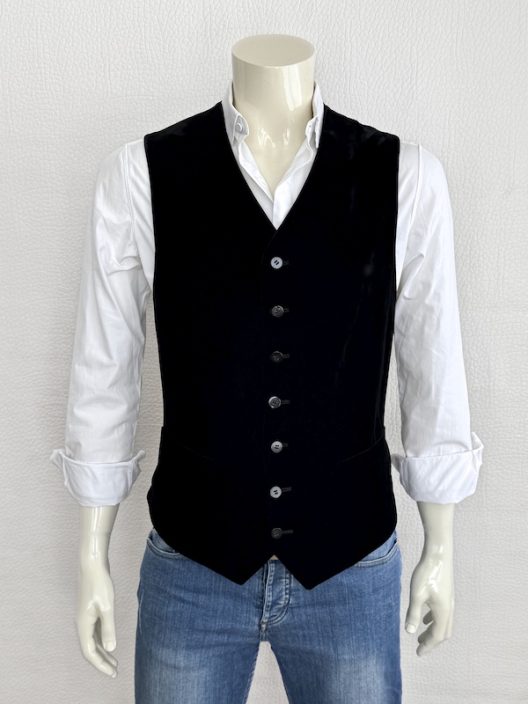 Giorgio Armani Black Velvet Waistcoat
