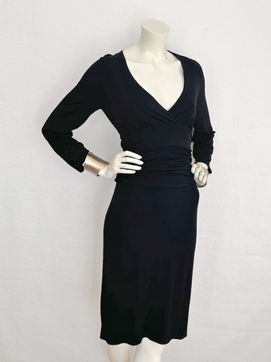 Armani Collezioni Black Draped Dress