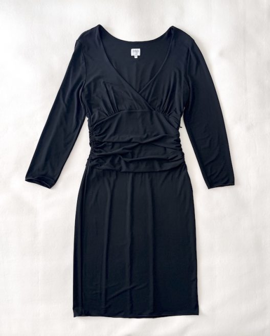 Armani Collezioni Black Draped Dress