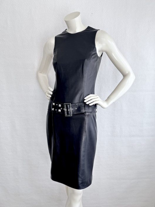 Versace Black Leather Dress