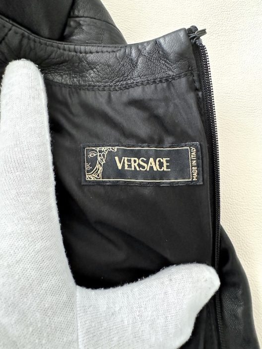 Versace Black Leather Dress