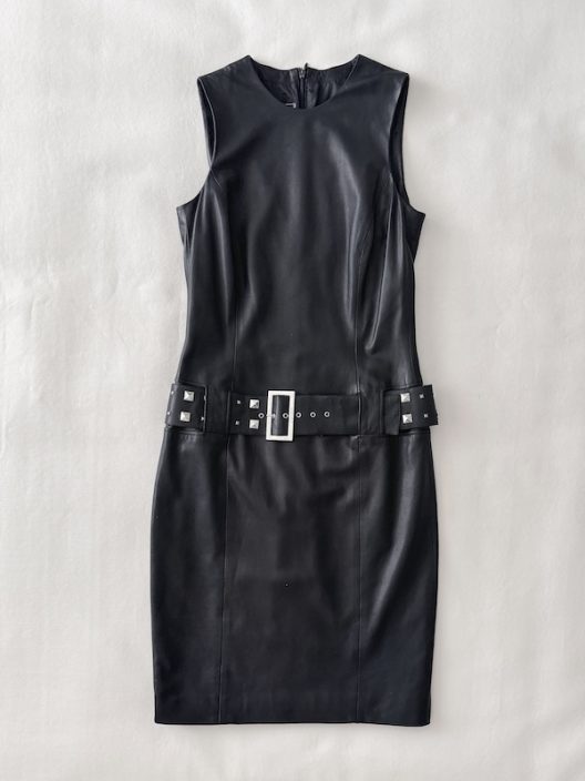 Versace Black Leather Dress