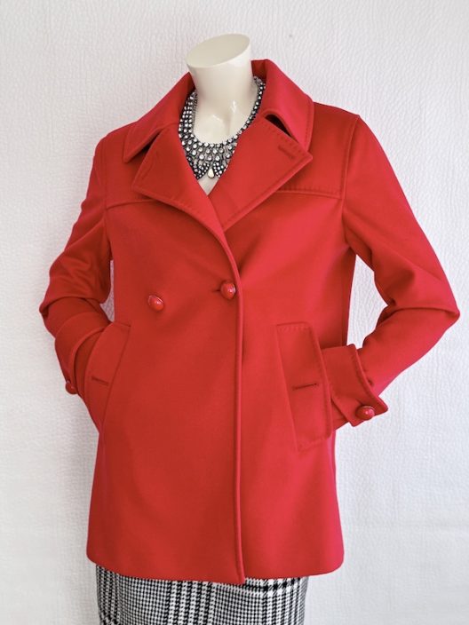Max Mara Red Virgin Wool Coat