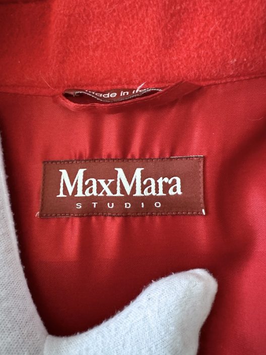 Max Mara Red Virgin Wool Coat