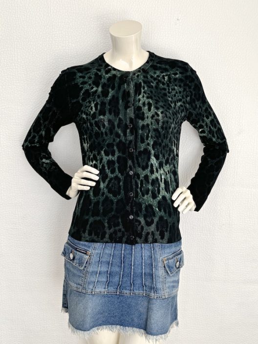 Dolce & Gabbana Animal Print Wool Cardigan