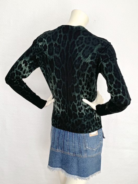 Dolce & Gabbana Animal Print Wool Cardigan