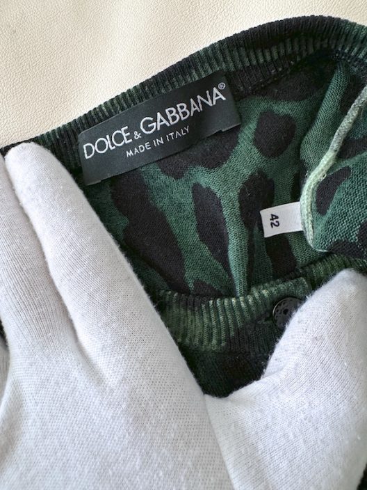 Dolce & Gabbana Animal Print Wool Cardigan