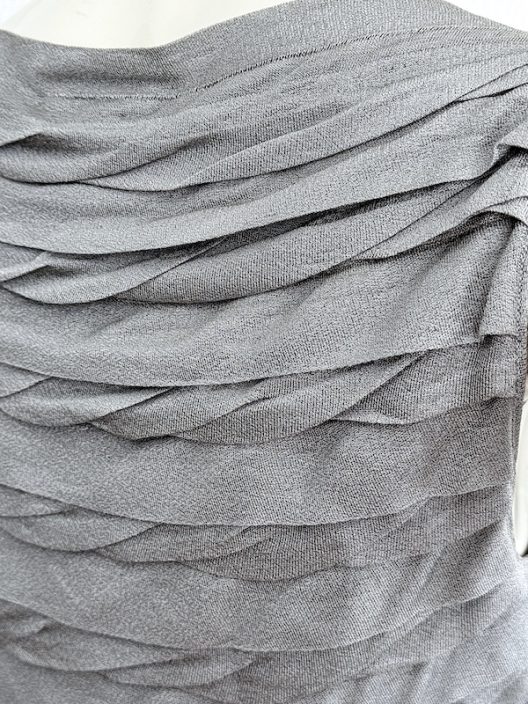 RARE Chanel 99P Gray Knit Top "CC" logo