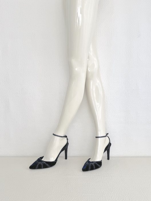 Giorgio Armani Velvet, Lace and Rhinestone Heeles Shoes