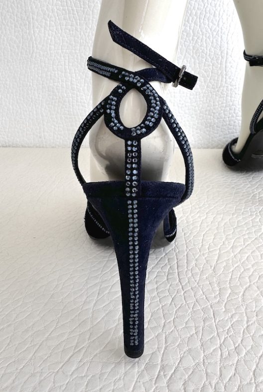 Giorgio Armani Velvet, Lace and Rhinestone Heeles Shoes