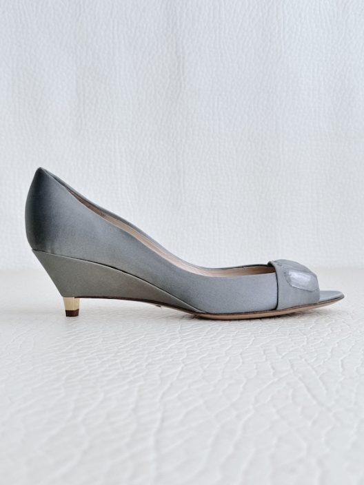 Emporio Armani Satin Wedge Shoes