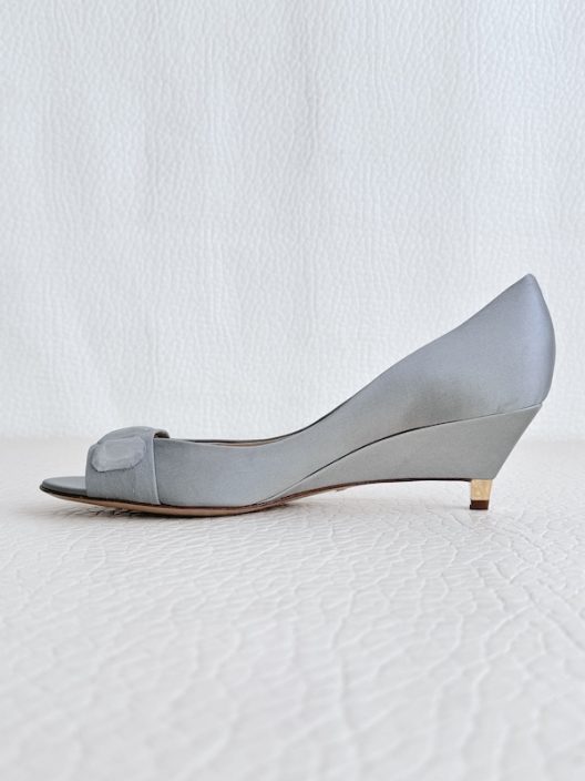Emporio Armani Satin Wedge Shoes