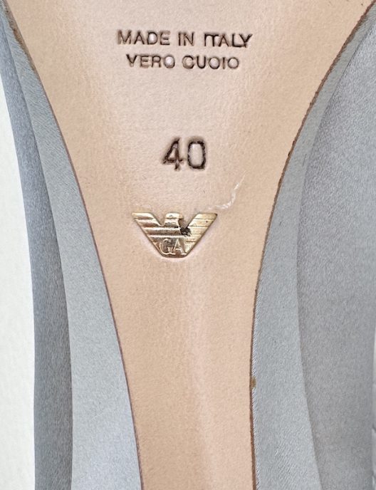 Emporio Armani Satin Wedge Shoes