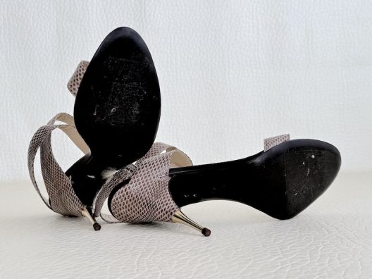 Giorgio Armani Python heel sandals