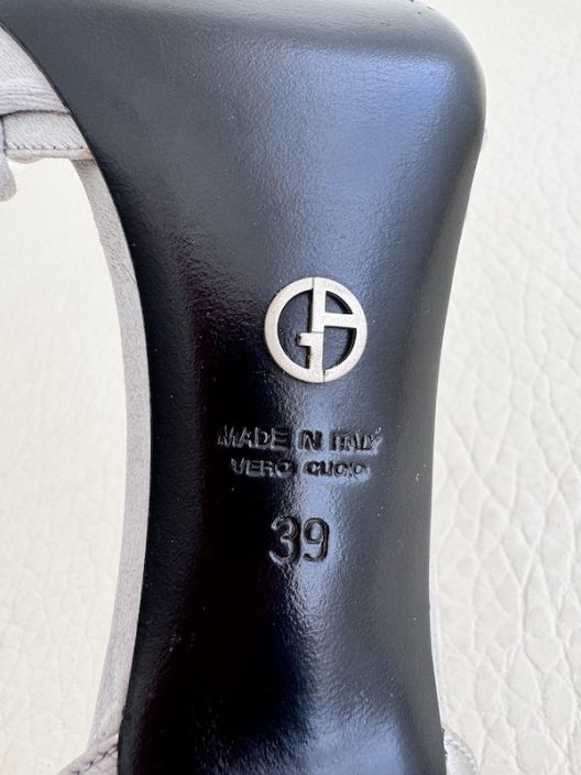 Giorgio Armani Satin and Rhinestones High Heel Shoes