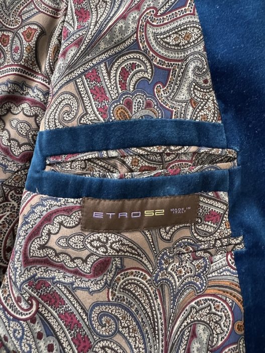 Etro Blue Velvet Jacket