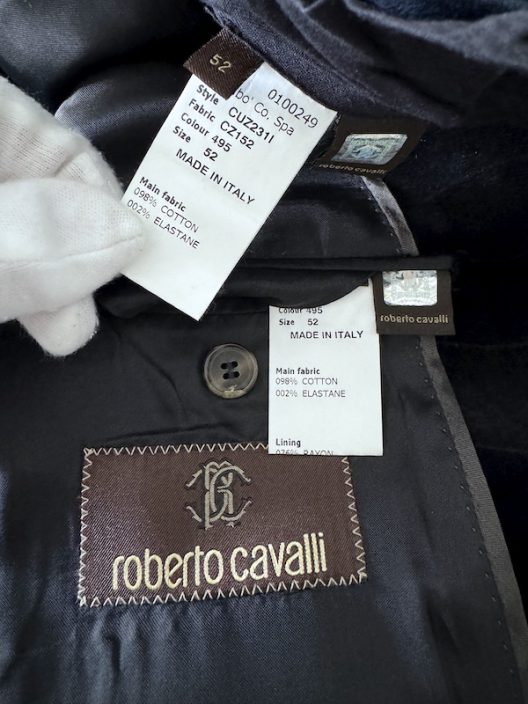 RARE Roberto Cavalli Crocodile Print Velvet Suit