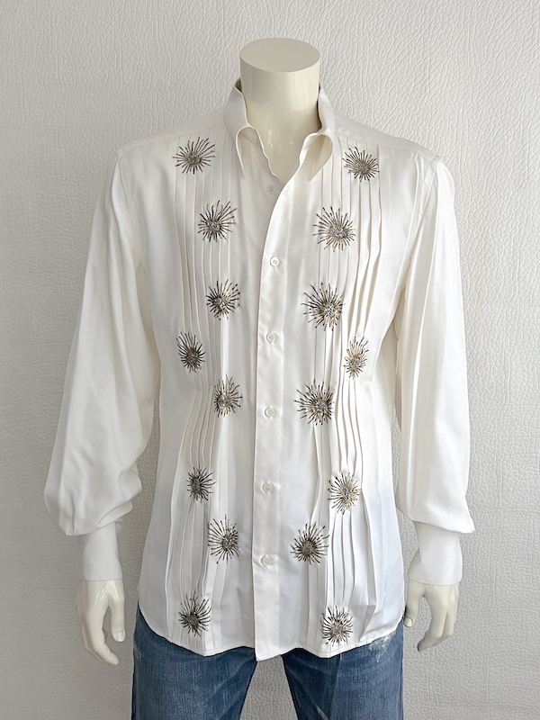 VTG Versace Silk Shirt Embellished With Rhinestones