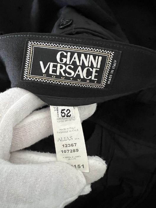 VTG Gianni Versace Couture Black Suit S/S 94