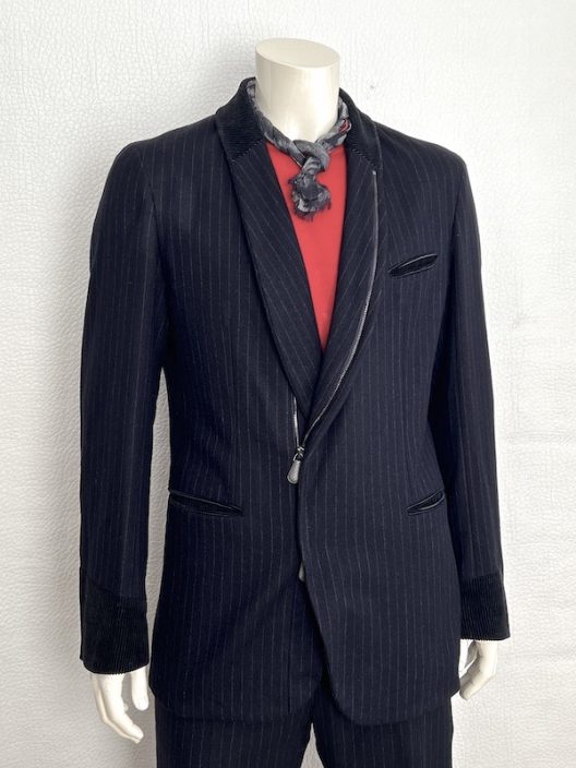 RARE Bottega Veneta Slim Fit Striped Wool Suit