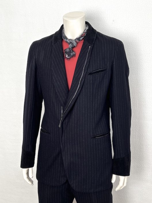 RARE Bottega Veneta Slim Fit Striped Wool Suit