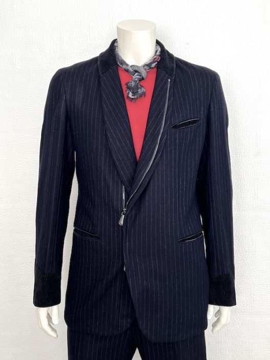 RARE Bottega Veneta Slim Fit Striped Wool Suit