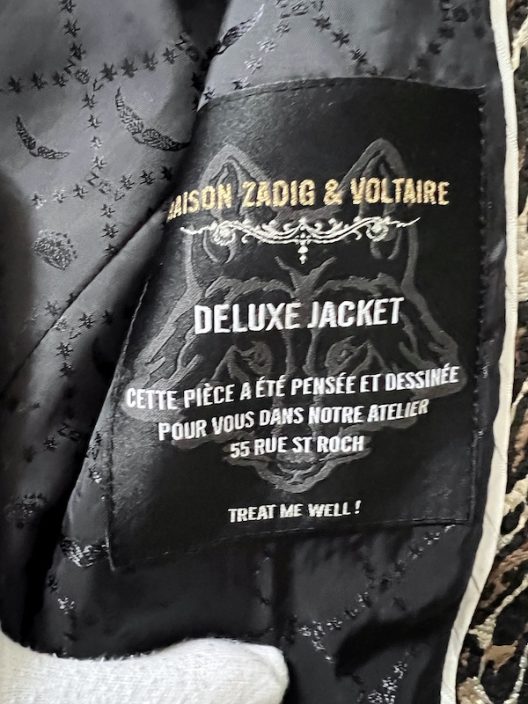 Zadig & Voltaire Animal Print Jacquard Deluxe Jacket