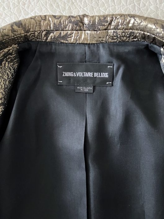 Zadig & Voltaire Gold Jacquard Deluxe Jacket