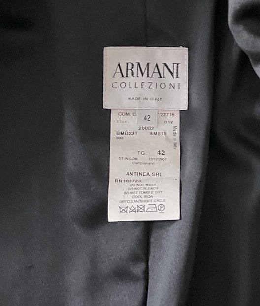 Armani Collezioni Black Velvet Blazer-Jacket