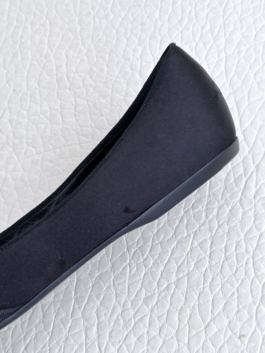 Giorgio Armani Satin Flat Shoe With Rhinestones