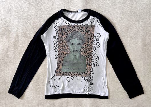 John Galliano Long Sleeve Cotton T-Shirt