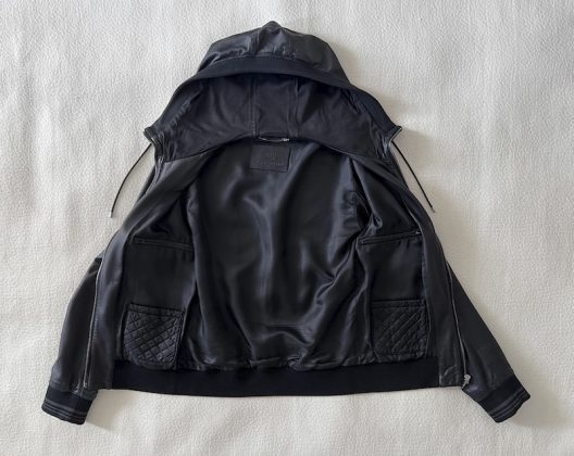 Dolce & Gabbana Black Leather Bomber Jacket