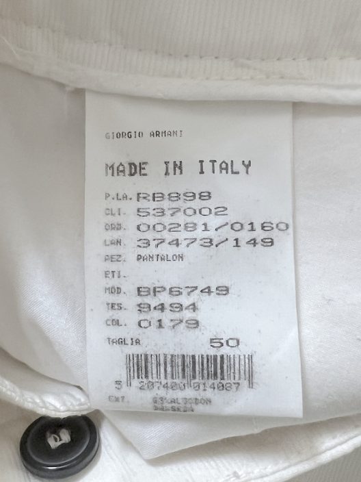 Giorgio Armani Off-white Wide-fit trousers