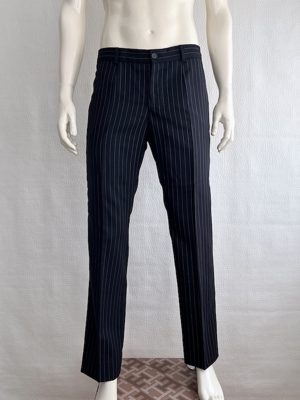Burberry Striped Wool Pants