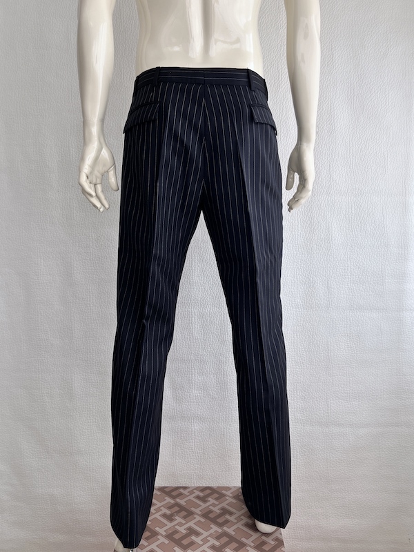 Burberry Striped Wool Pants