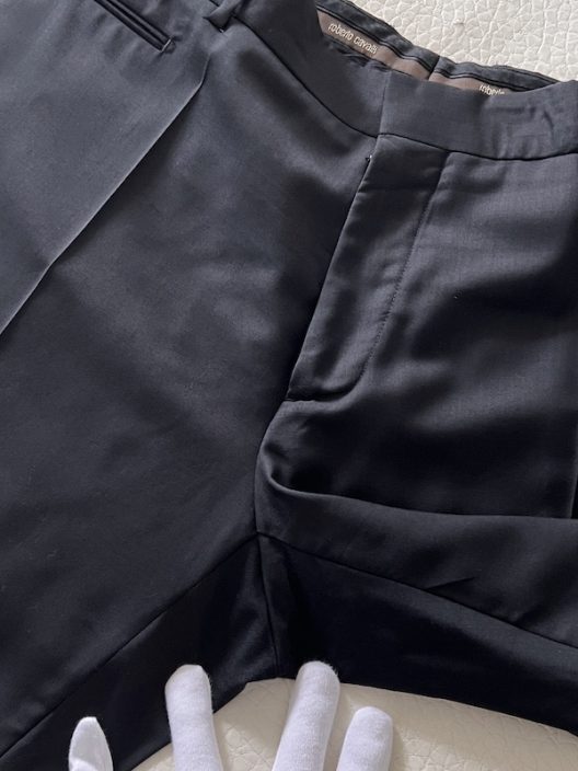 Roberto Cavalli Black Wool Pants