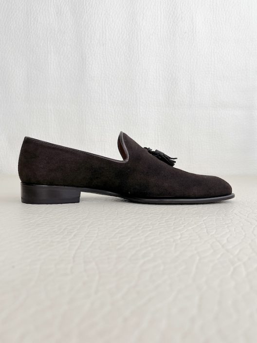 Paul Evans New York The Chaplin Tassel Loafer - Brown Suede