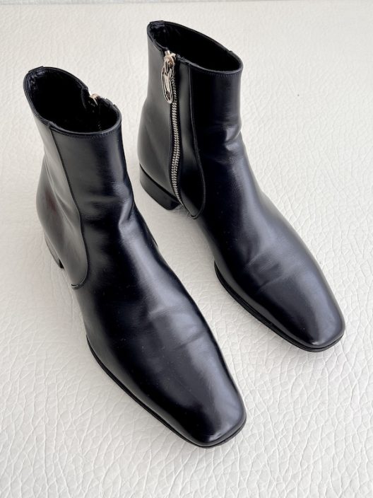 Tom Ford Black Leather Zipped Ankle Boots
