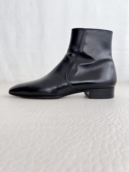 Tom Ford Black Leather Zipped Ankle Boots