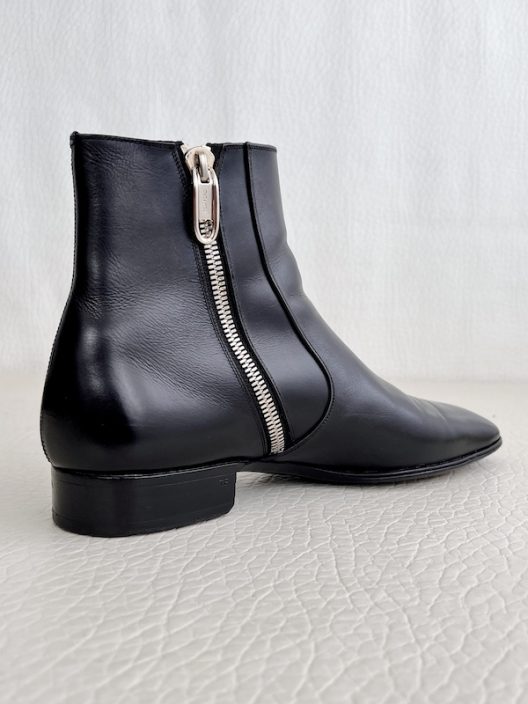 Tom Ford Black Leather Zipped Ankle Boots