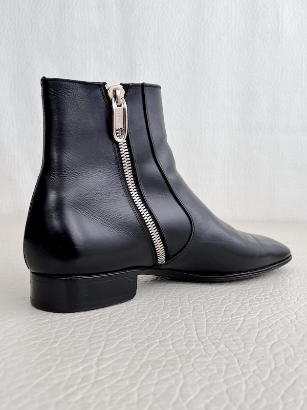 Tom Ford Black Leather Zipped Ankle Boots