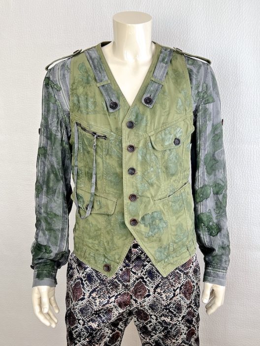RARE John Galliano Runway Shirt -Vest Military Style