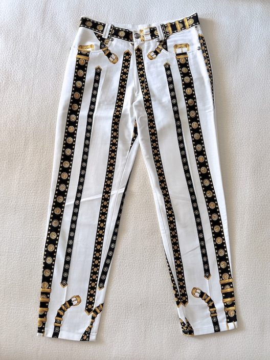 VTG Gianni Versace Couture Iconic Belts print S/S 1993