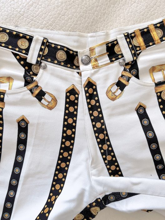 VTG Gianni Versace Couture Iconic Belts print S/S 1993